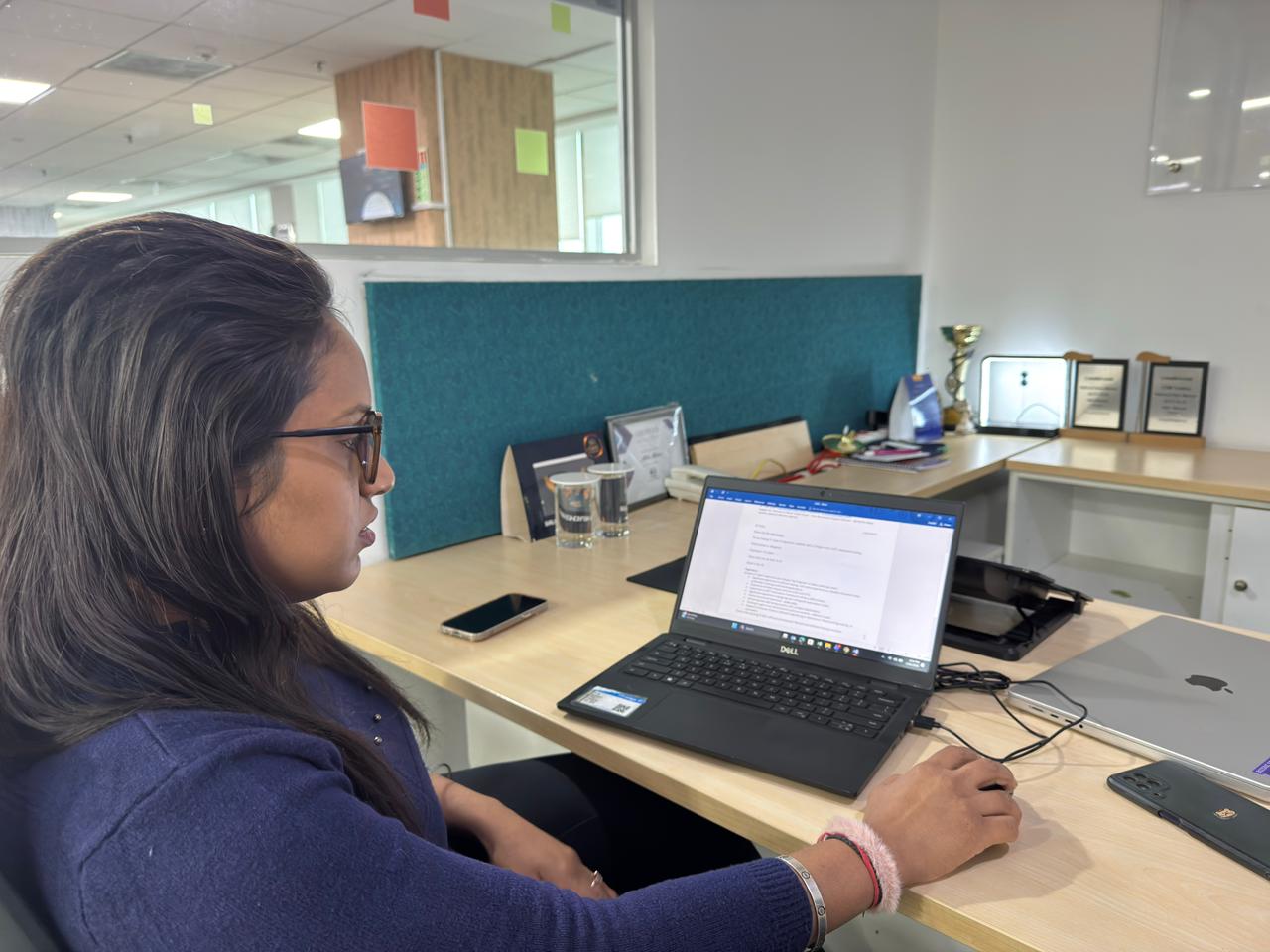 Recruiter at her desk during an in-person research session
